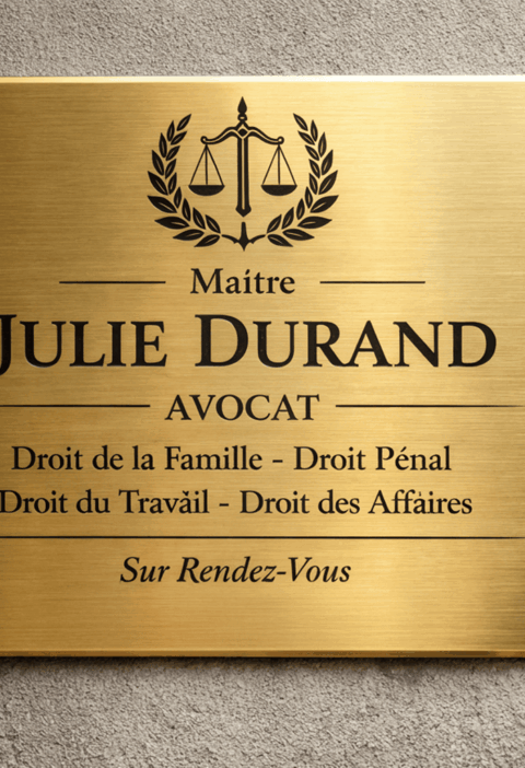 plaque d’avocat