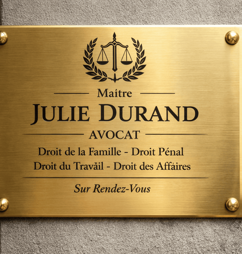 plaque d’avocat