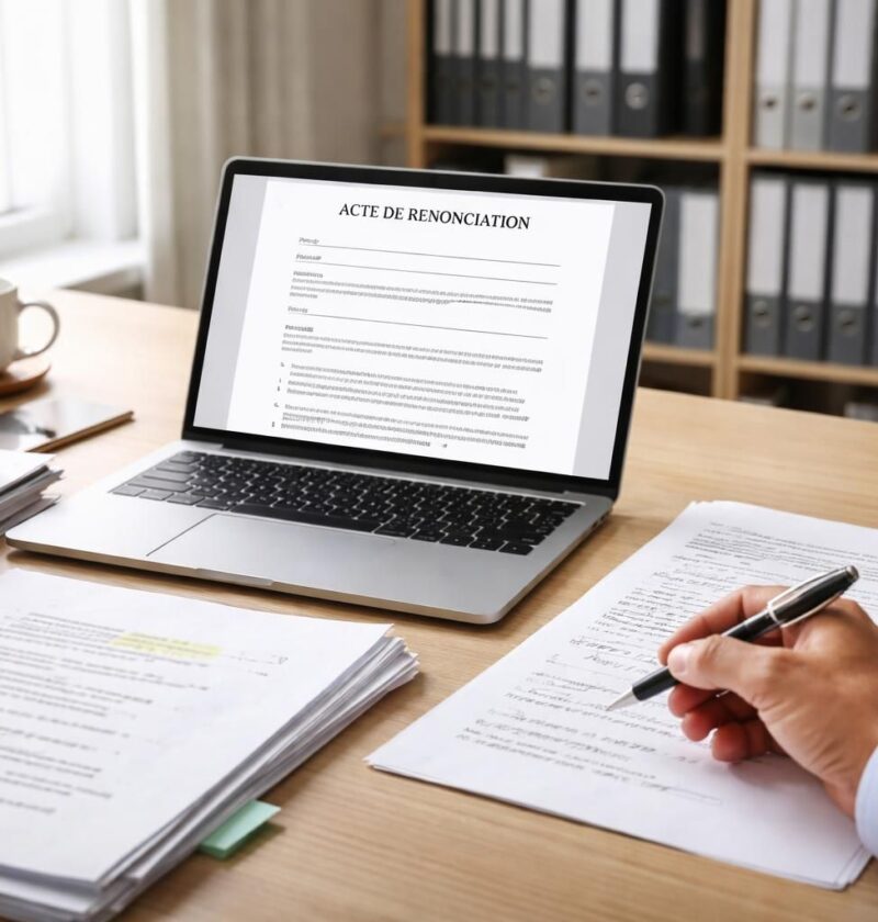 téléchargez notre modèle d'acte de renonciation en pdf pour rédiger correctement votre document et éviter les erreurs fréquentes. guide pratique et conseils inclus.